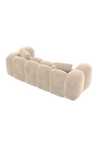 Canapé Nuvola - Crème - 2 places - Tissu toucher velours