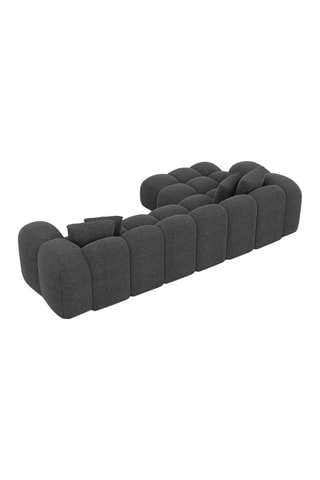 Canapé d’angle gauche Nuvola - Anthracite - 5 places - Tissu