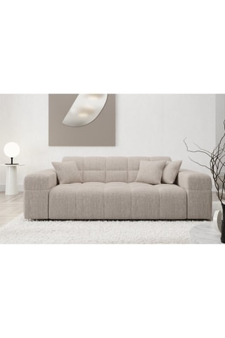 Canapé Cardano - Beige chiné - 2 places - Tissu structurel