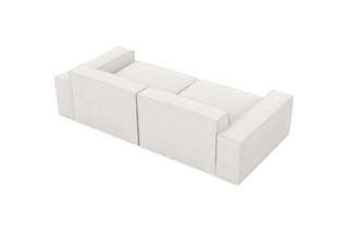 Canapé Lionel - Blanc - 2 places - En tissu structurel