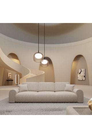 Canapé Dion - Beige - 3 places - En polyester