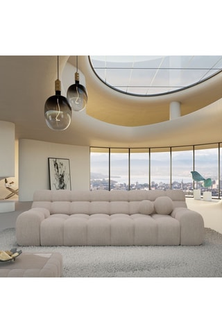 Canapé Bonobo - Beige - 4 places - En polyester