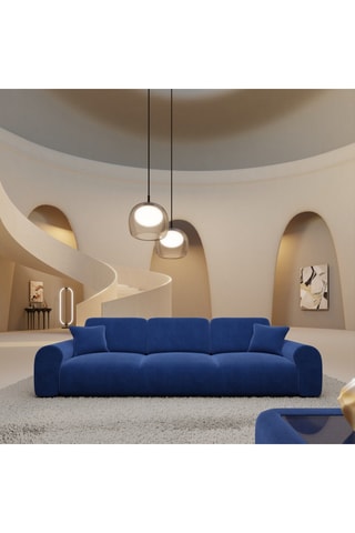 Canapé Dion - bleu foncé - 3 places - En polyester