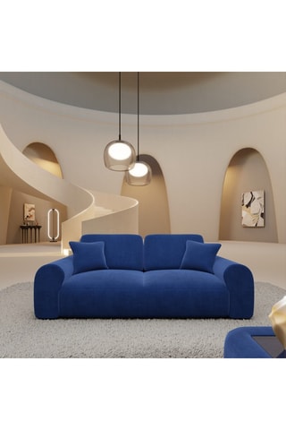 Canapé Dion - Bleu marine - 2 places - En velours