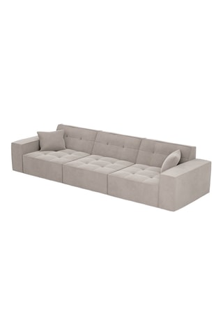 Canapé Atlantis - Beige - 4 places - Toucher velours