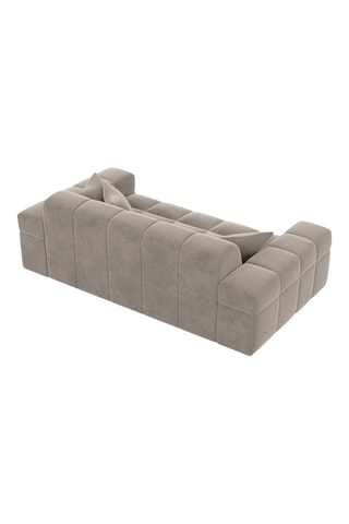 Canapé Cardano - Beige - 2 places - En tissu velours