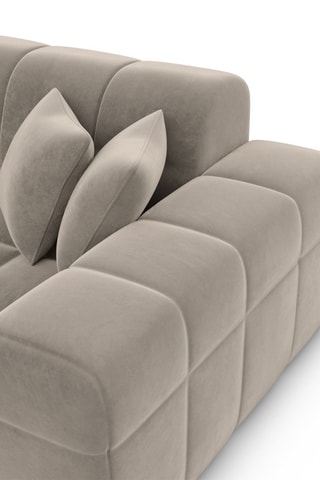 Canapé Cardano - Beige - 2 places - En tissu velours