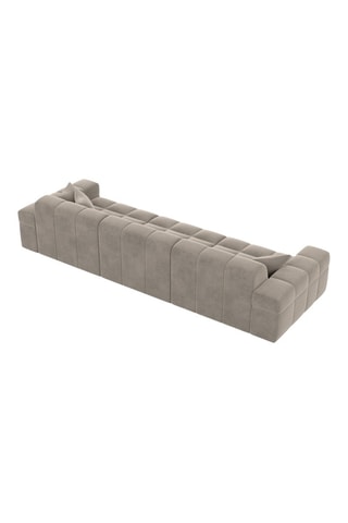 Canapé Cardano - Beige - 4 places - En tissu velours