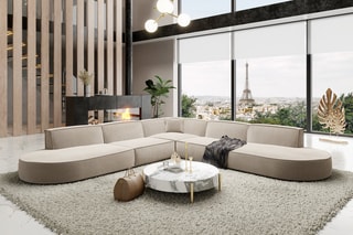 Canapé d'angle Victoria - Crème