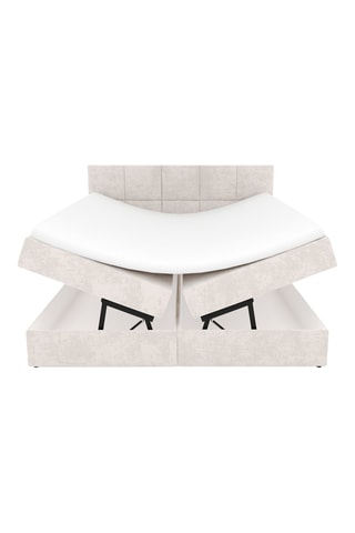 Lit-coffre avec sommier Beatrix - Beige