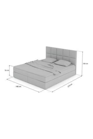 Lit-coffre avec sommier Beatrix - Beige