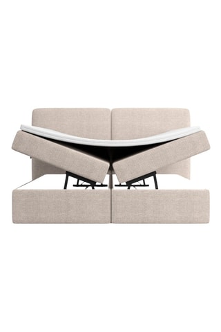 Lit-coffre avec sommier en hêtre Balboa - Beige