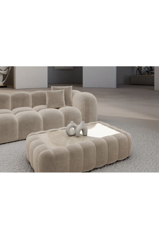 Table basse rectangulaire Nuvola - Crème