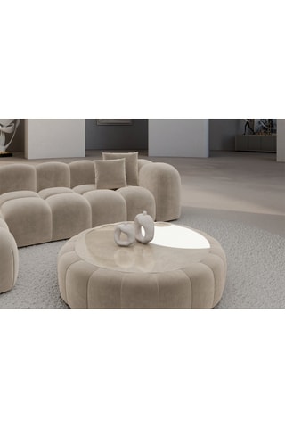 Table basse ronde Nuvola - Crème