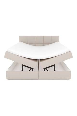 Lit-coffre avec sommier en pin massif Beatrix - 180 x 200 cm