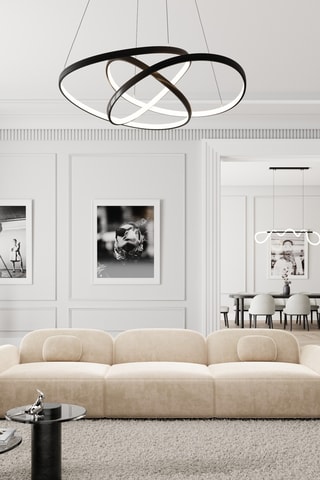 Canapé Labucca - Crème - 4 places - En tissu velours