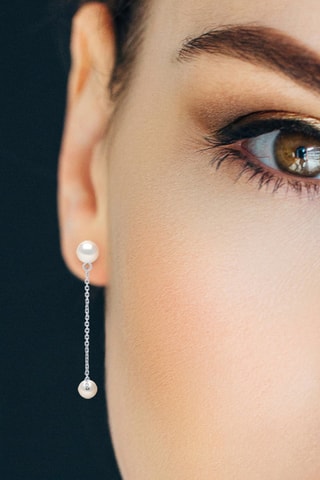 Pendientes - Plata y perlas cultivadas de agua dulce