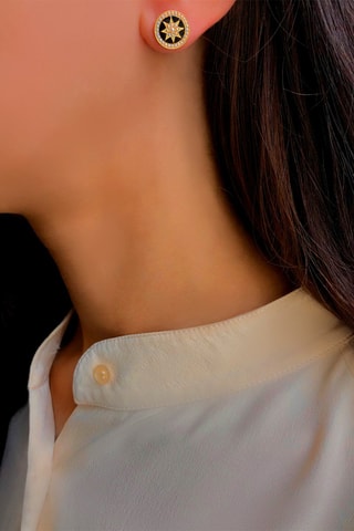 Dormilonas - Chapado en oro amarillo y perlas de agua dulce