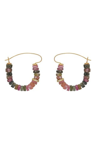 Criollas bañadas en oro fino amarillo - Turmalinas