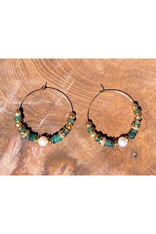 Criollas bañadas en oro fino amarillo - Esmeraldas y perlas cultivadas