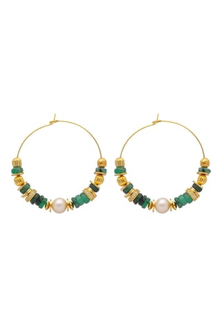 Criollas bañadas en oro fino amarillo - Esmeraldas y perlas cultivadas