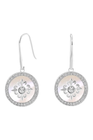 Pendientes - Chapado en plata y nácar