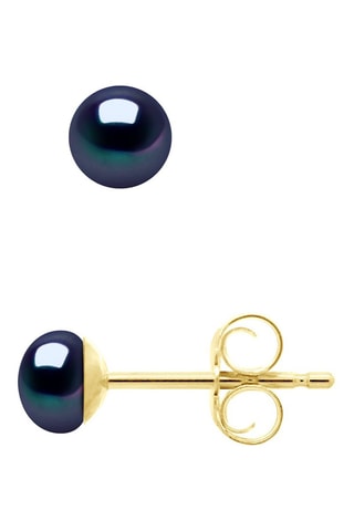 Dormilonas - Plata chapada en oro amarillo y perla de agua dulce