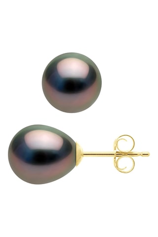 Dormilonas - Plata chapada en oro amarillo y perla de agua dulce