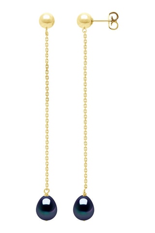 Pendientes - Plata chapada en oro amarillo y perla de agua dulce