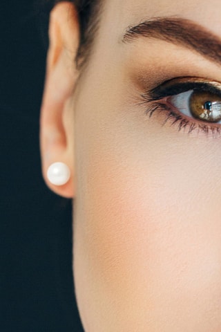 Dormilonas - Oro blanco con perlas cultivadas de agua dulce