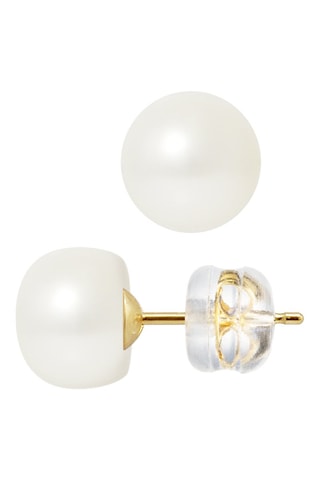 Dormilonas - Oro amarillo con perlas cultivadas de agua dulce