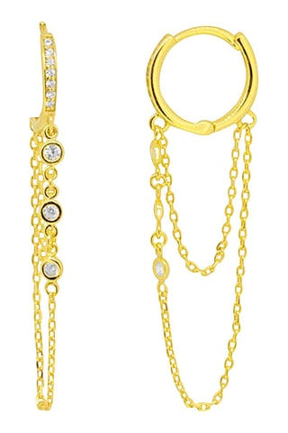 Pendientes - Plata chapada en oro amarillo