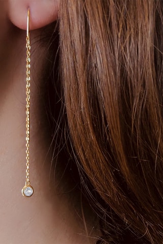 Pendientes - Plata chapada en oro amarillo