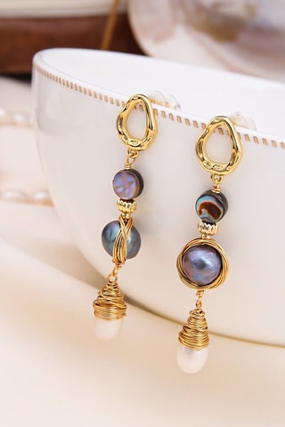 Pendientes - Perlas cultivadas y nácar