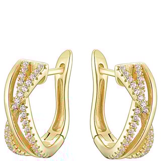 Pendientes - Latón bañado y circonita