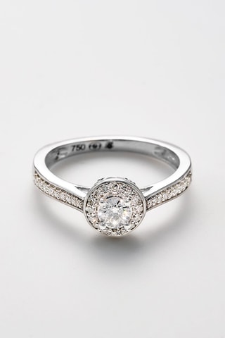 Solitario Brillant Somptueux - Oro blanco, diamantes y solitario