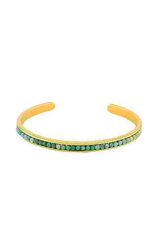 Pulsera bañada en oro fino amarillo - Turquesas