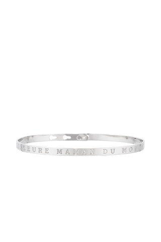 Pulsera Meilleure maman du monde  -  Plateado