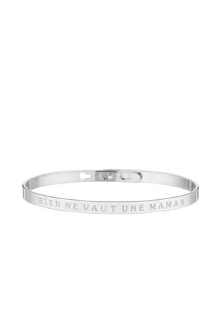 Pulsera Rien ne vaut une maman - Plateado