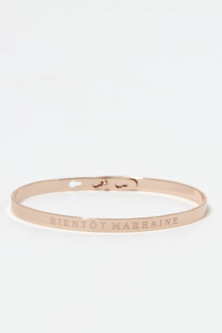 Pulsera Bientôt marraine - Rosa dorado