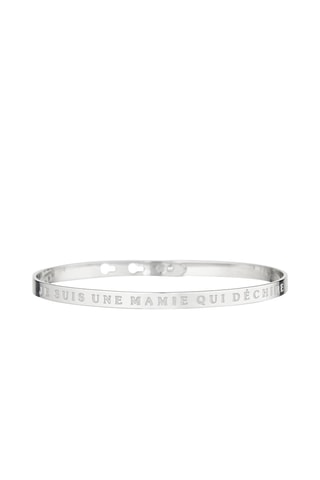 Pulsera Je suis une mamie qui déchire -  Plateado