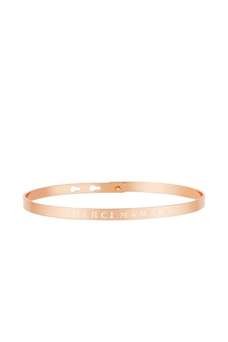 Pulsera Merci maman  -  Rosa dorado