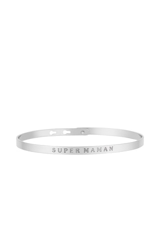 Pulsera Super maman  -  Plateado