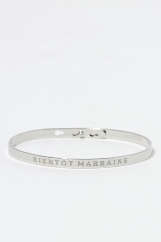 Pulsera Bientôt marraine - Plateado