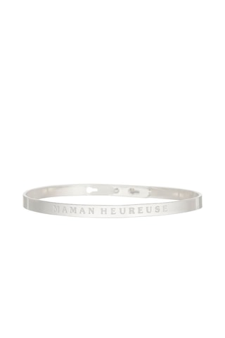 Pulsera Maman heureuse - Plateado