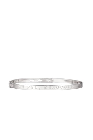 Pulsera Je t'aime, un peu, beaucoup, à la folie - Plateado