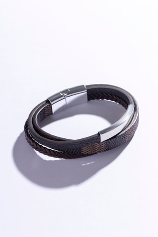 Pulsera - Marrón y plateado - Marc Malone