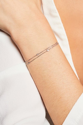 Pulsera Ligne de Vie - Oro blanco y diamantes