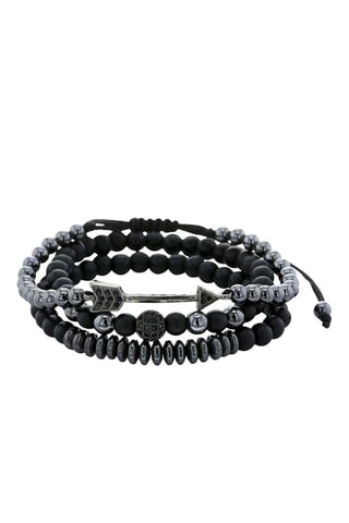 3 pulseras - Negro
