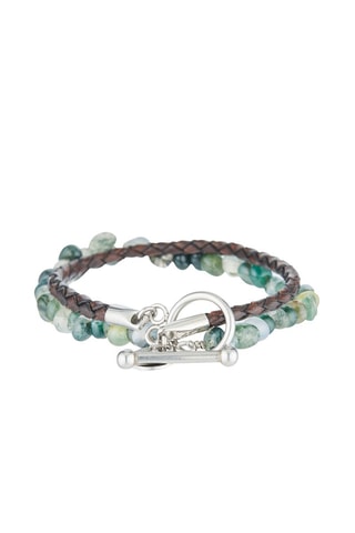 Pulsera Brown Blend - Piel y ágatas